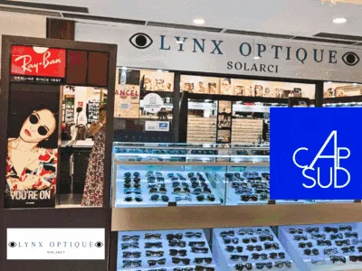 Stand Ray-Ban de Lynx Optique au centre commercial Cap Sud